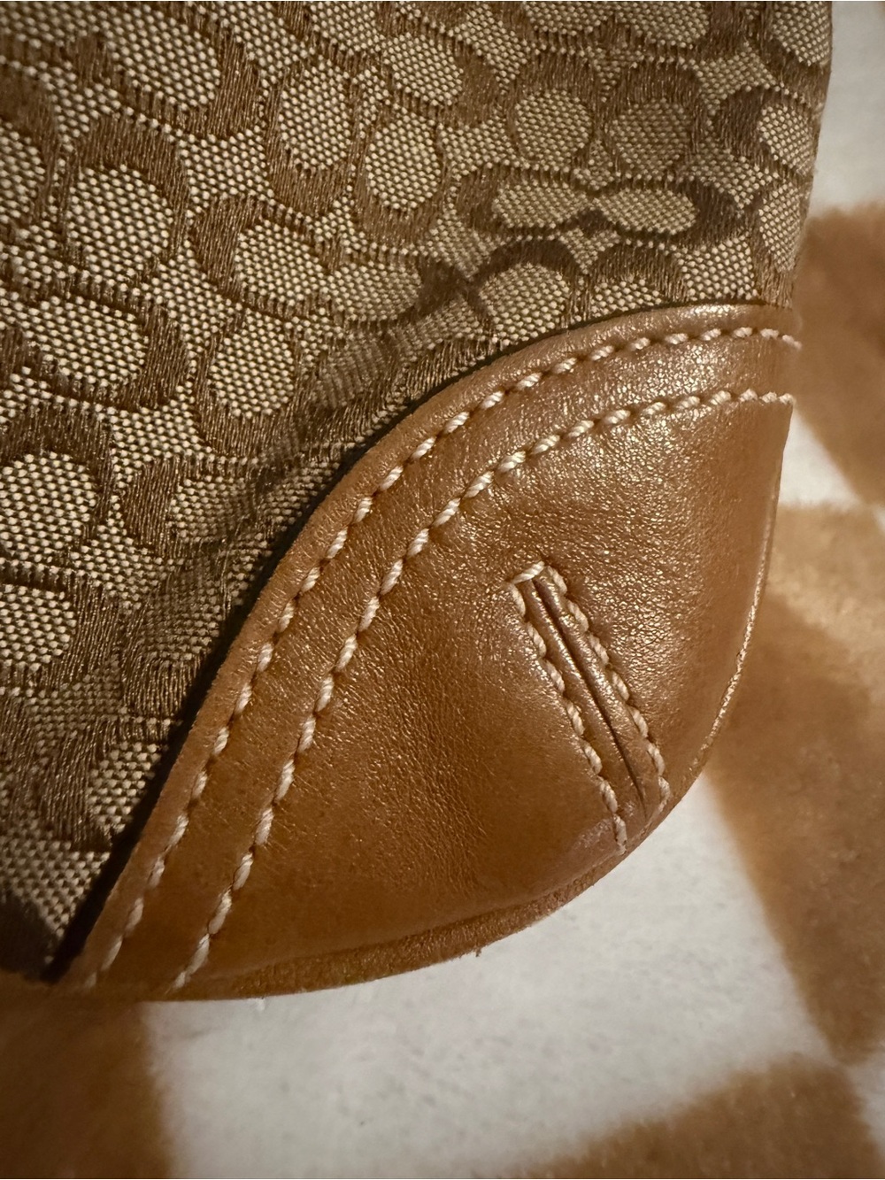 Coach Soho Signature Mini Drawstring Bucket Bag Wristlet Pouch RARE Vintage Y2K - Picture 13 of 16